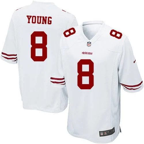Men San Francisco 49ers #8 Steve Young Nike White Game Retired Player NFL Jersey